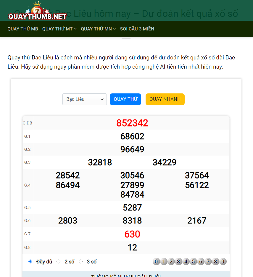 quay thử bạc liêu