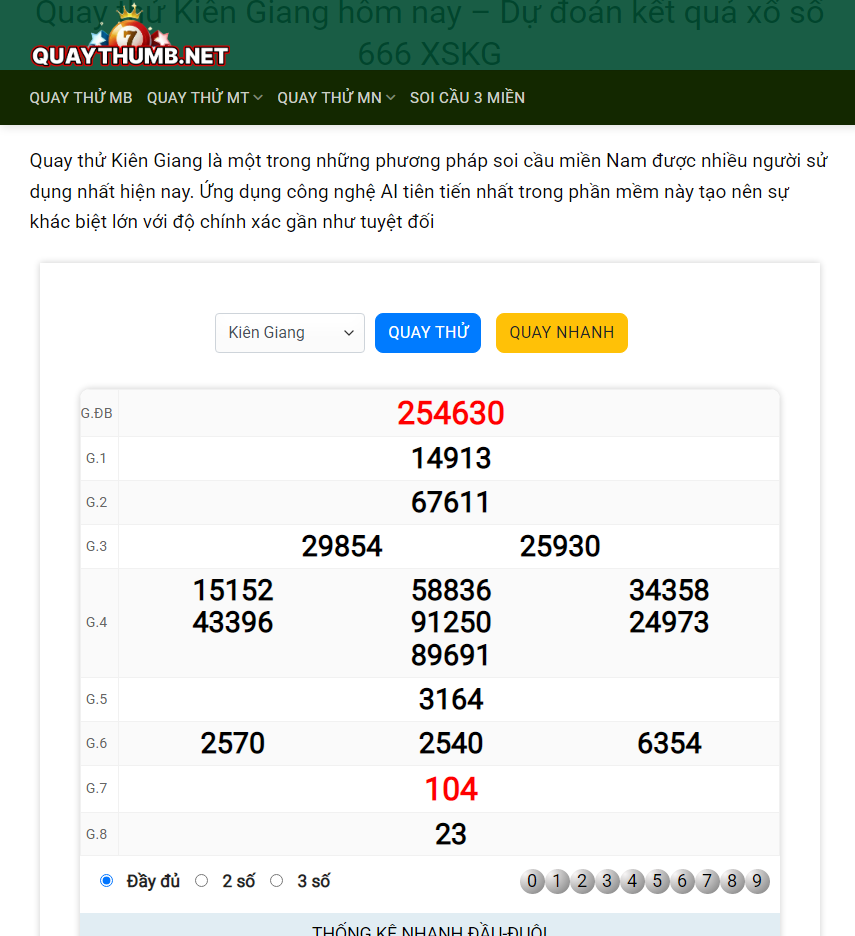 quay thử kiên giang