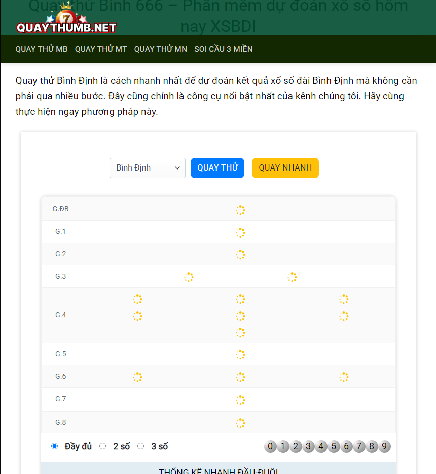 quay thử bình định