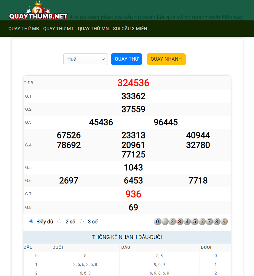 quay thử thừa thiên huế