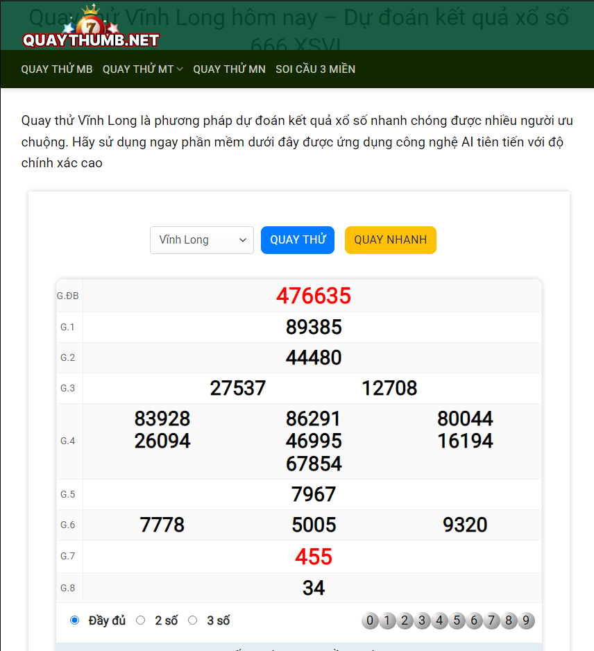 quay thử vĩnh long