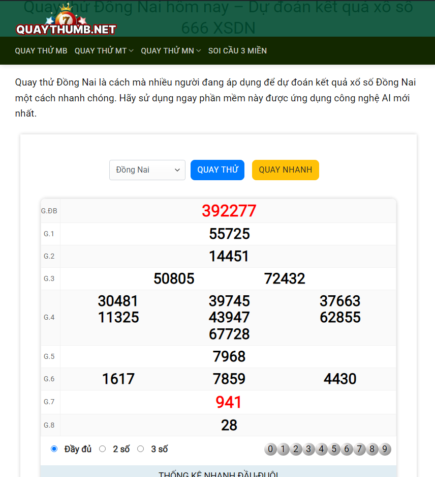 quay thử đồng nai